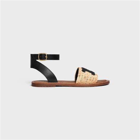 celine tan sandals|Celine flat sandals.